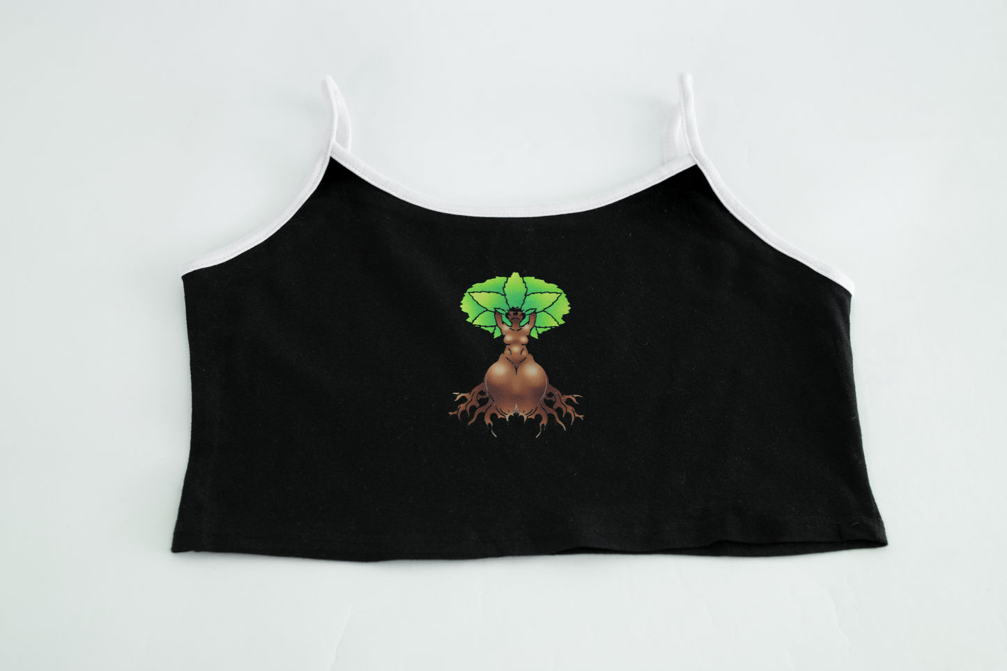 Cotton Spaghetti Strap Crop Top