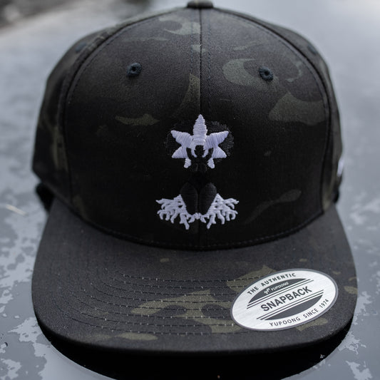 Camouflage B&W Logo Snapback